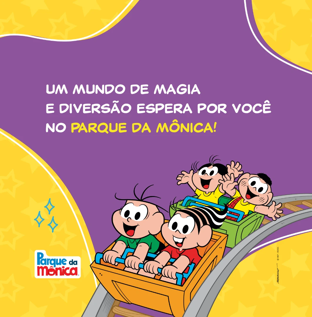 Parque da Mônica - Banner principal versão mobile